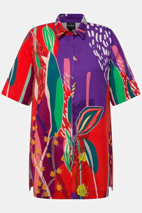 Bright Abstract Print Longline Tunic Blouse | all Blouses | Blouses