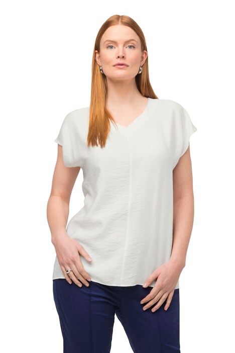 Tunika, oversize, výstřih do V, krátké rukávy