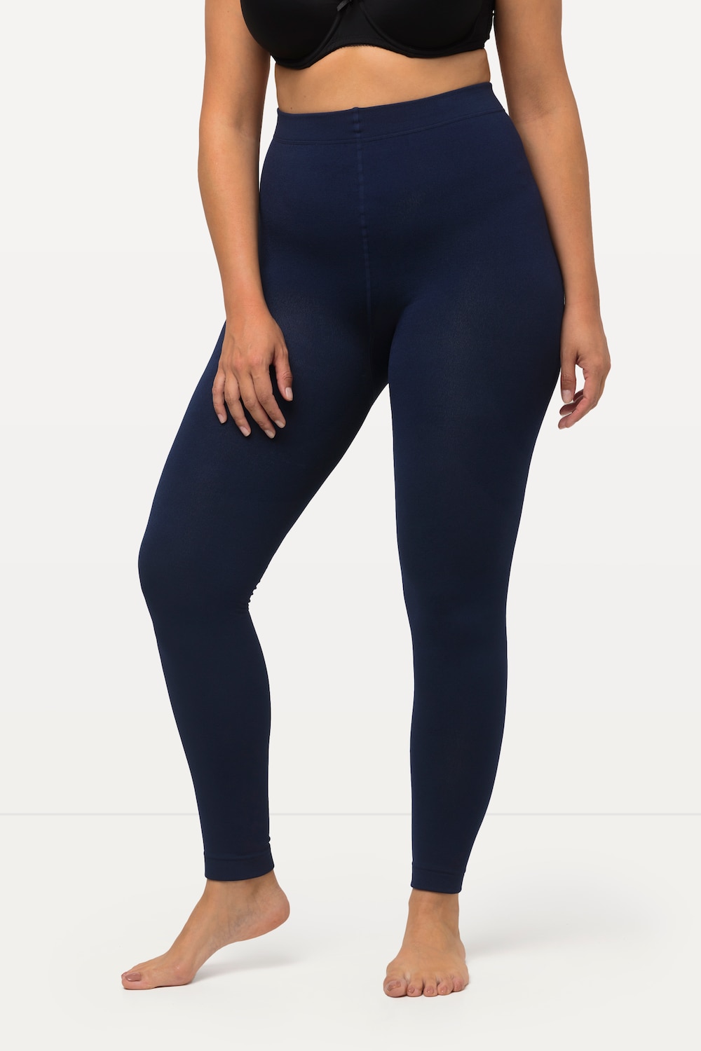 Große Größen Thermo-Strumpfleggings, Damen, blau, Größe: 50/52, Polyester, Ulla Popken