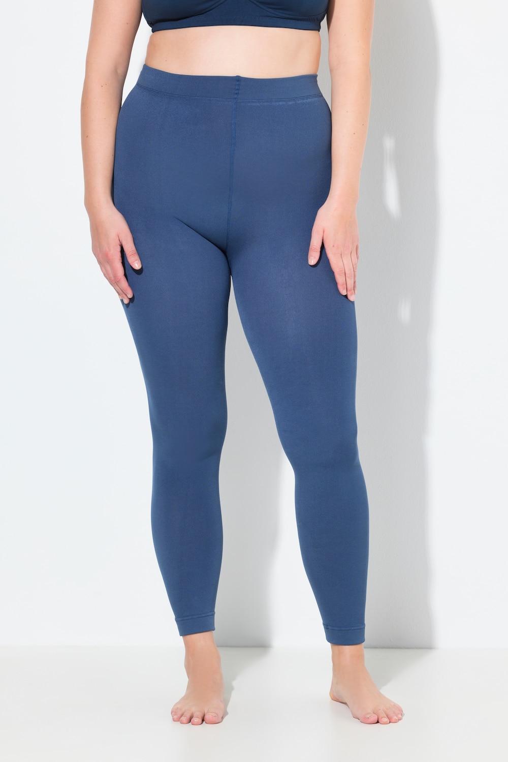 Große Größen Thermo-Strumpfleggings, Damen, grau, Größe: 50/52, Polyester, Ulla Popken