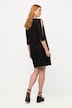 Midikleid, Schmuckband, A-Linie, Rundhals, 3/4-Arm