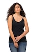 Žebrovaný top, Slim, výstřih do V, bez rukávů, úzká ramínka