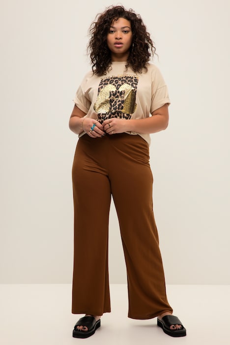 Pull-On Wide Leg Palazzo Pants