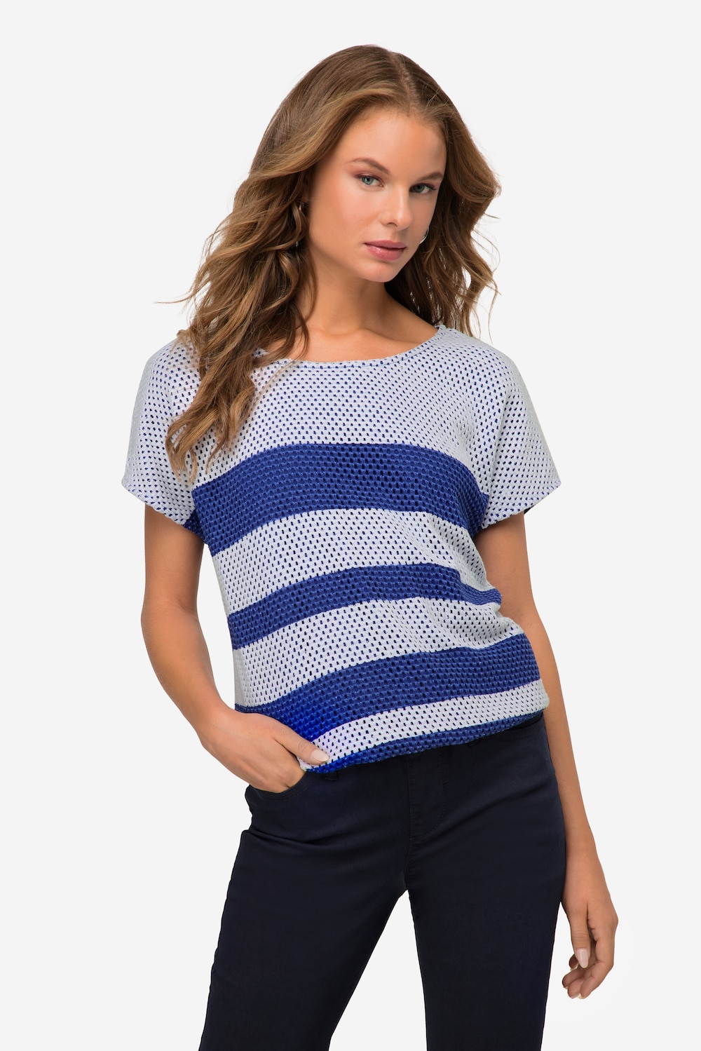 Große Größen Sweatshirt, Damen, blau, Größe: L, Viskose, LAURASON