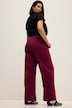Bundfaltenhose, Wide Fit, High Waist, Elastikbund