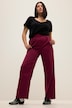 Bundfaltenhose, Wide Fit, High Waist, Elastikbund