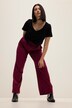 Bundfaltenhose, Wide Fit, High Waist, Elastikbund