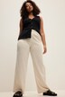 Bundfaltenhose, Wide Fit, High Waist, Elastikbund