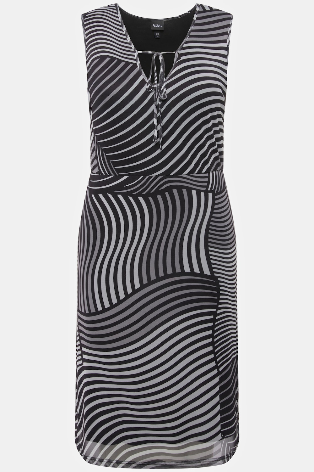Stora storlekar Miniklänning i mesh, Dam, svart, storlek: 46, Polyester, Ulla Popken