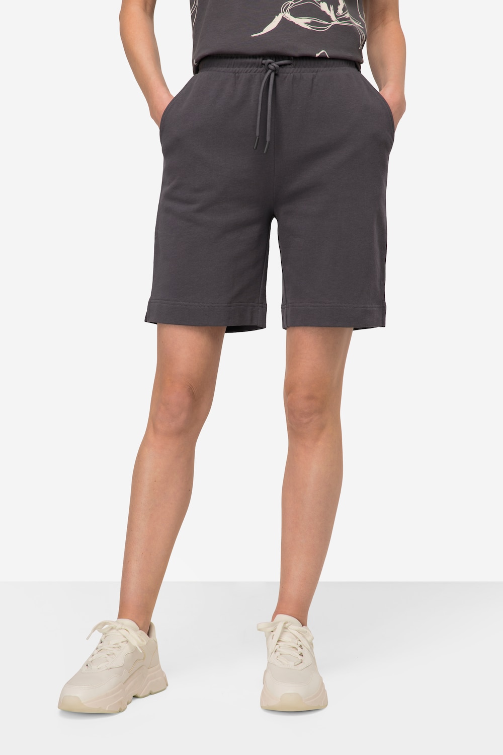 Große Größen Jogging-Shorts, Damen, braun, Größe: M, Baumwolle, LAURASON