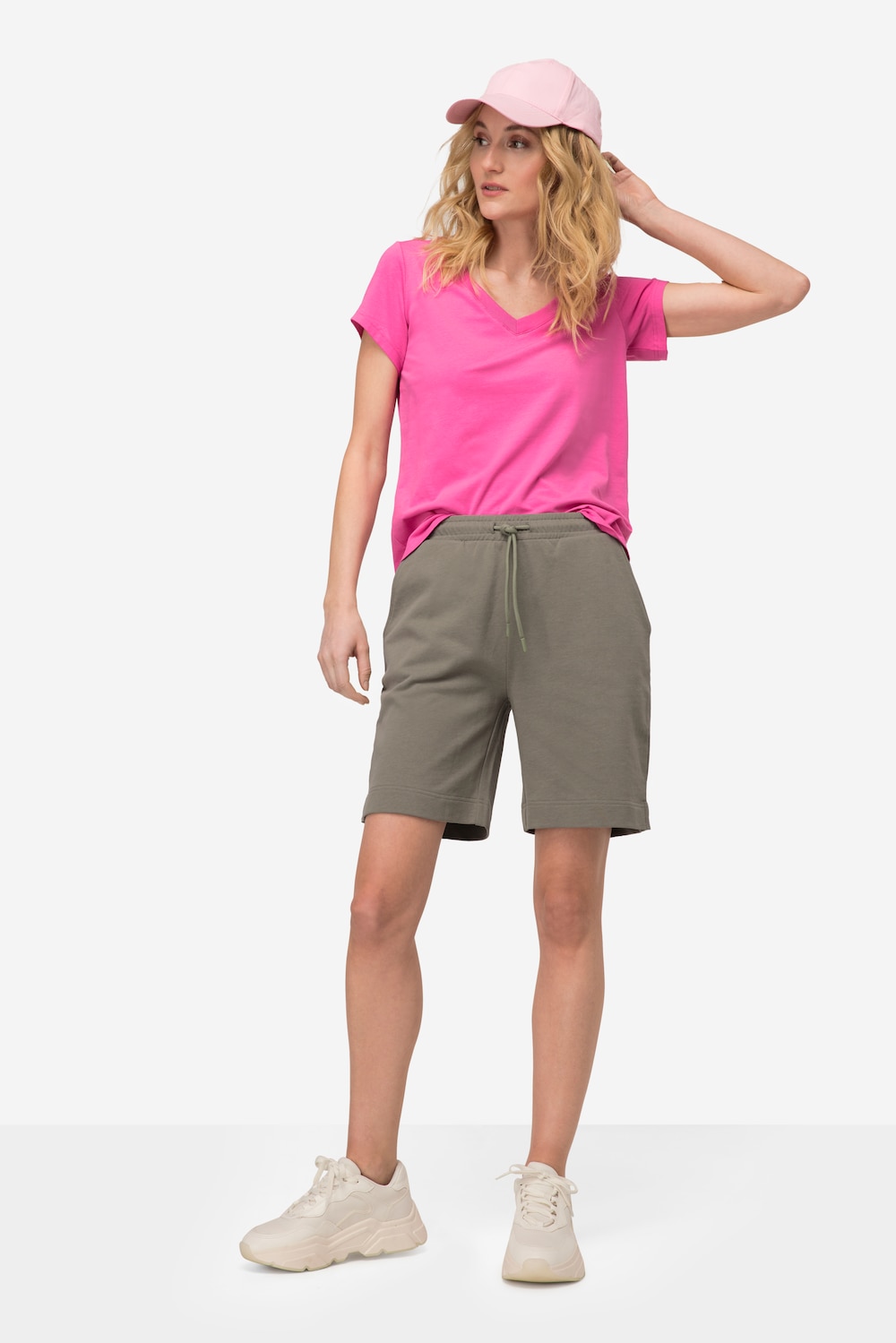 Große Größen Jogging-Shorts, Damen, braun, Größe: M, Baumwolle, LAURASON