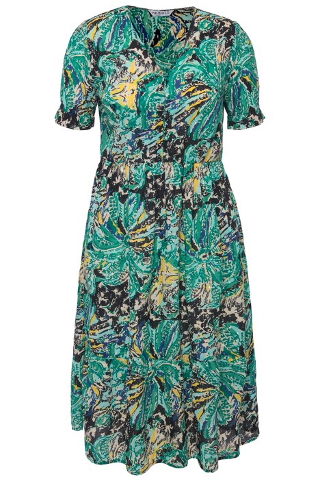Abstract Palm Print A-Line Dress