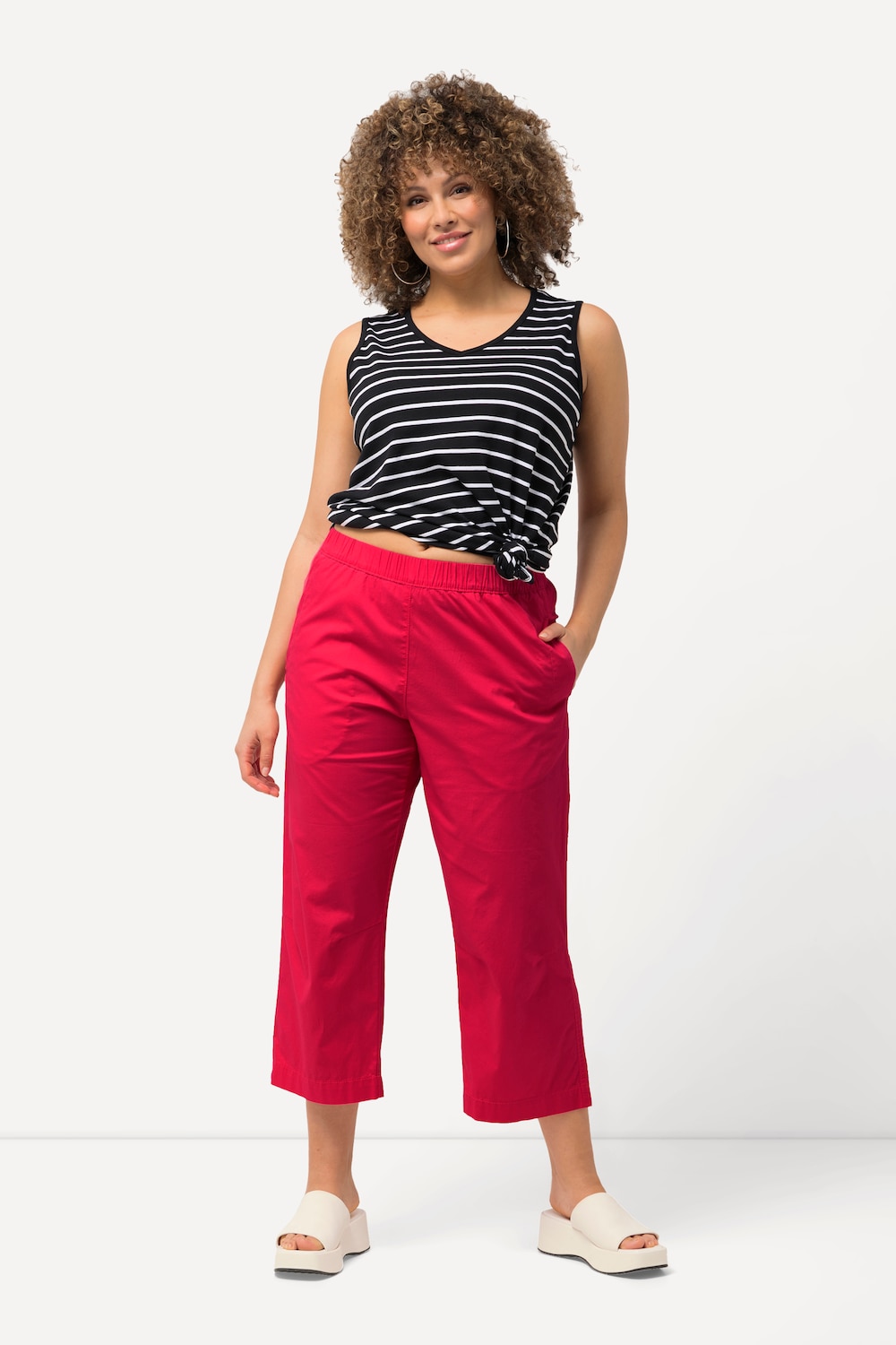 Grote Maten 7/8-broek Ruby, Dames, roze, Maat: 56, Katoen, Ulla Popken