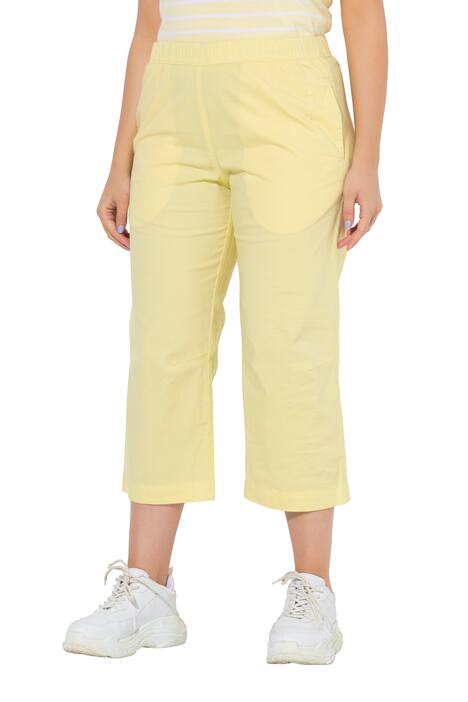 7/8 kalhoty Ruby, tvarovaná kolena, rovné nohavice, elastický pas