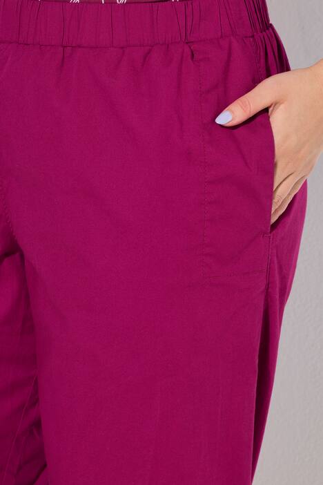 7/8-broek Ruby, voorgevormde knieën, rechte pijpen, elastische tailleband