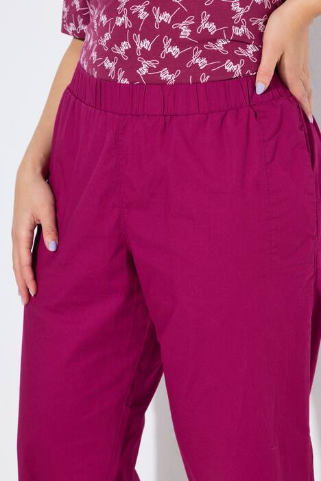 7/8-broek Ruby, voorgevormde knieën, rechte pijpen, elastische tailleband