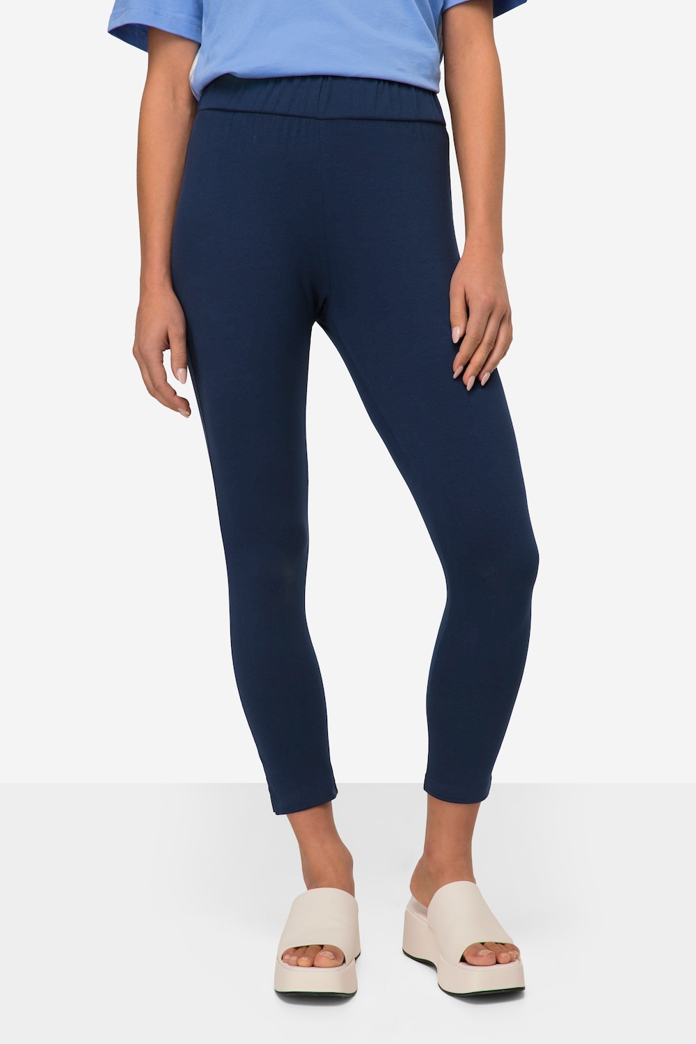 Große Größen Leggings, Damen, blau, Größe: M, Baumwolle, LAURASON