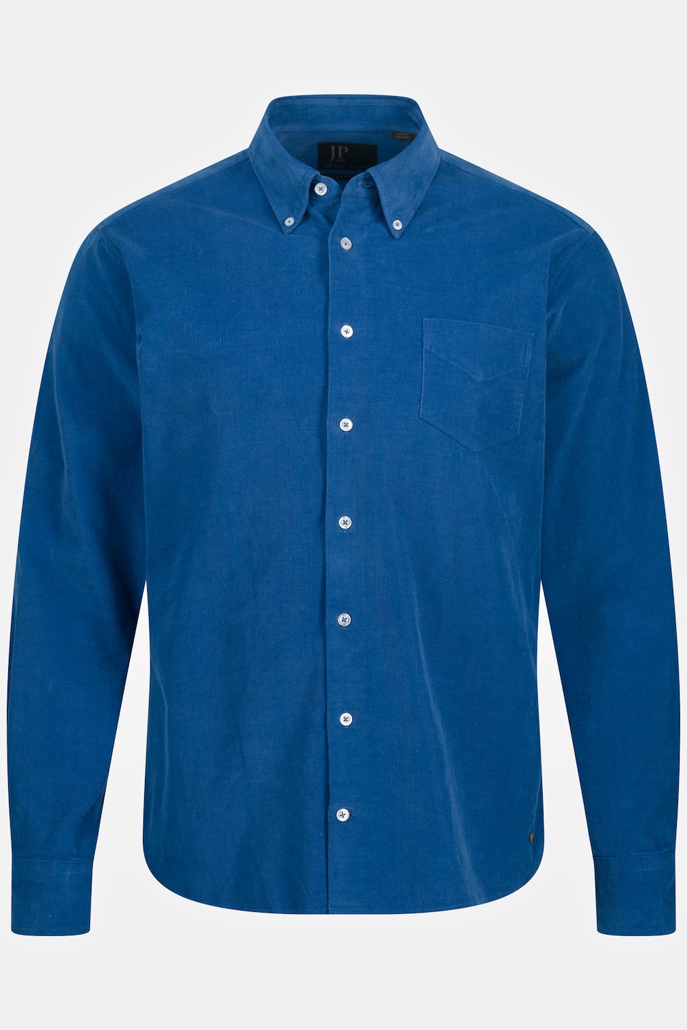 Grote Maten Corduroy overhemd, Heren, blauw, Maat: L, Katoen, JP1880