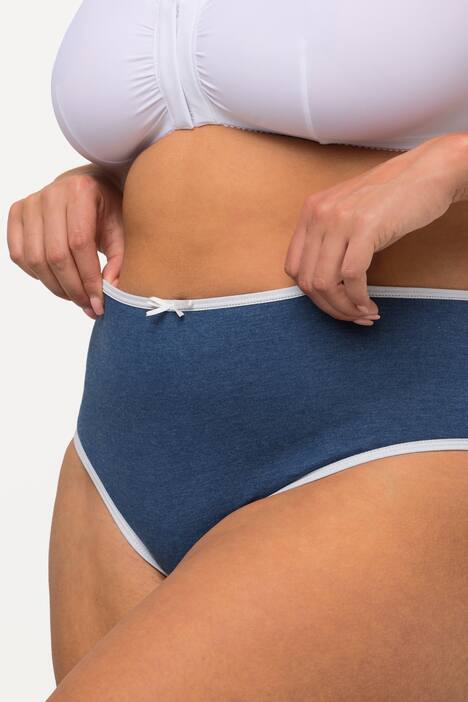 Miditrosor i 4-pack, melerade med färgade kanter