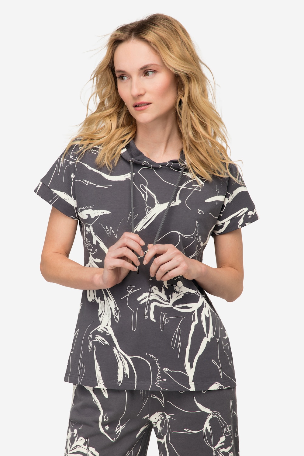 Thumbnail - Große Größen Hoodie, Damen, braun, Größe: S, Baumwolle, LAURASON