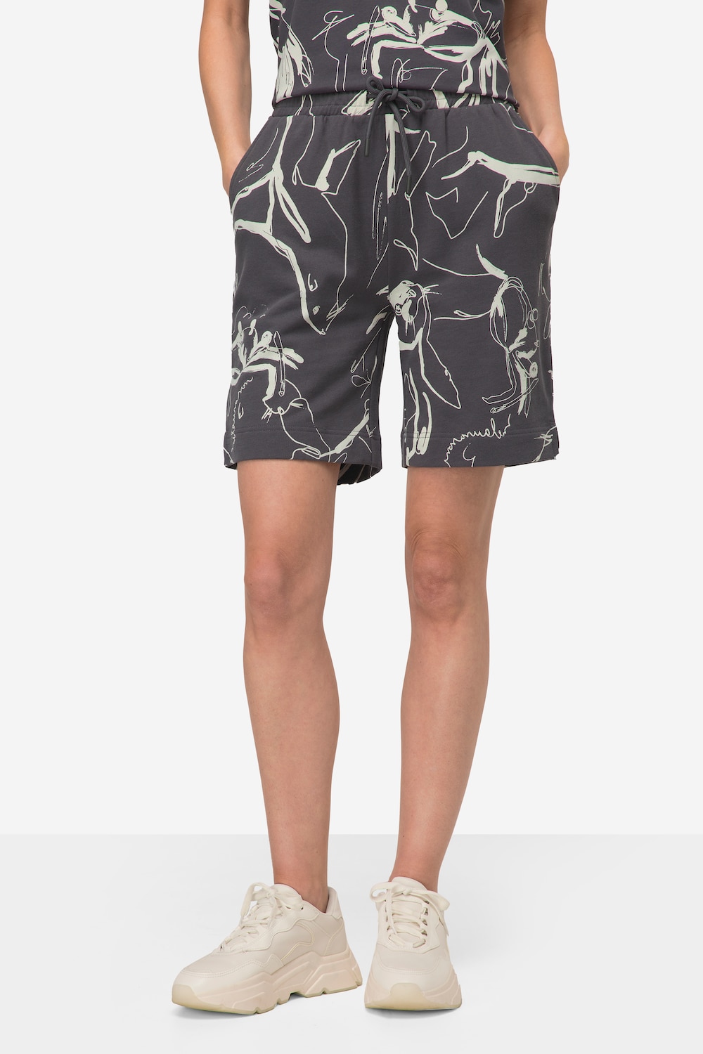 Große Größen Jogging-Shorts, Damen, braun, Größe: M, Baumwolle, LAURASON