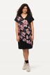 Cherry Blossom Print Layered Chiffon Sash Dress