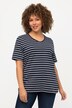 Striped Short Sleeve V-Neck Tee