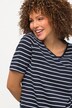 Striped Short Sleeve V-Neck Tee