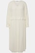 Maxikleid, A-Line, Boho Style, V-Ausschnitt, Rüschen, Langarm