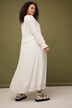 Maxikleid, A-Line, Boho Style, V-Ausschnitt, Rüschen, Langarm