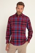 Chemise à carreaux, manches longues et col à pointes boutonnées. Coupe Modern Fit.