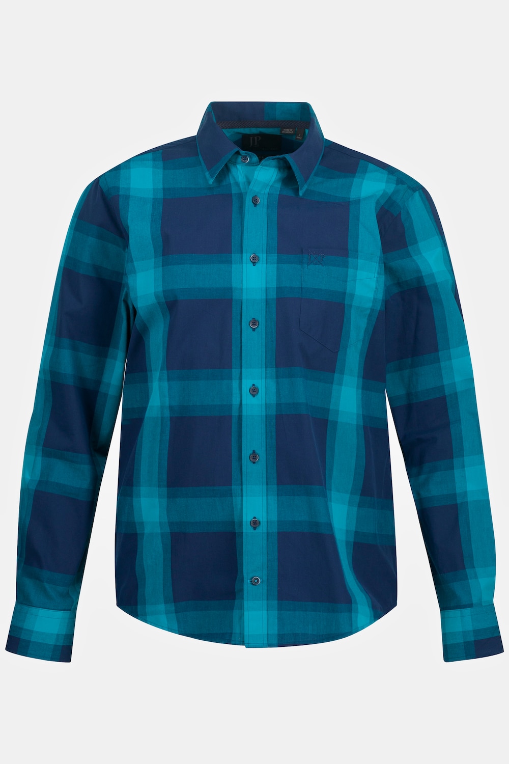 Ruitenshirt, lange mouw, Kentkraag, modern fit