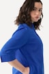Longbluse, Leinenmix, A-Linie, Hemdkragen, 3/4-Arm