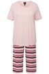 Pyžamo, pruhy, kulatý výstřih, krátké rukávy, 3/4 kalhoty