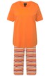 Pyžamo, pruhy, kulatý výstřih, krátké rukávy, 3/4 kalhoty