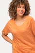 Stripe Textured Short Sleeve V-Neck Tee