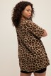 Longshirt, oversized, giraffenprint, ronde hals, korte mouwen