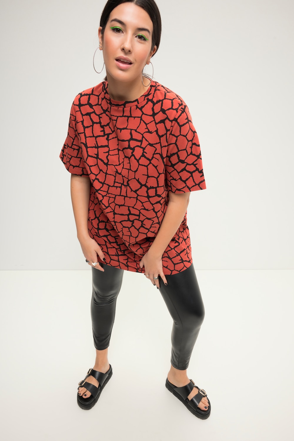 Große Größen Longshirt, Damen, rot, Größe: 50/52, Baumwolle, Studio Untold