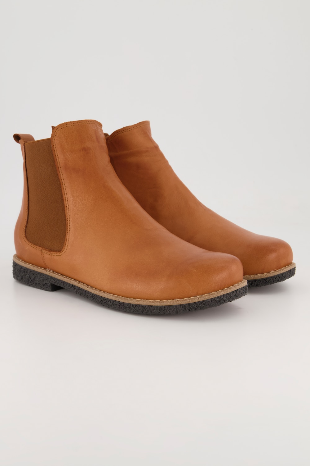 Grote Maten chelsea boots, Dames, bruin, Maat: 42, Leer/Overige, Ulla Popken