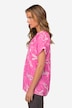 Bluse, oversized, Robben Print, Stehkragen, Halbarm