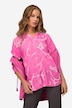 Bluse, oversized, Robben Print, Stehkragen, Halbarm