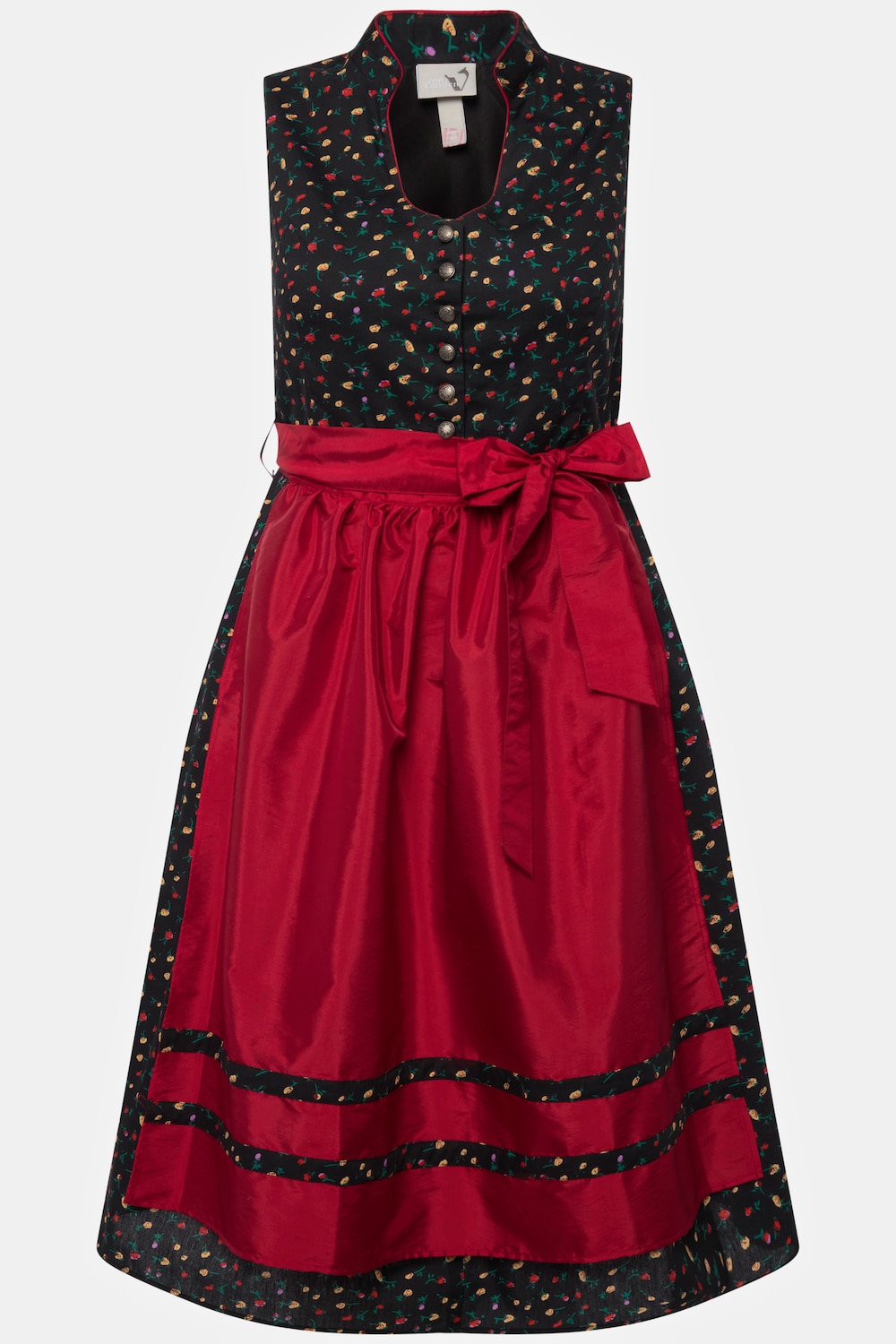Stora storlekar Folkdräkt, Dam, svart, storlek: 48, Polyester/Bomull, Ulla Popken