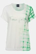 T-Shirt, oversized, Karoverlauf, Rundhals, Halbarm