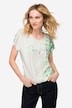 T-Shirt, oversized, Karoverlauf, Rundhals, Halbarm