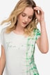 T-Shirt, oversized, Karoverlauf, Rundhals, Halbarm