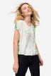 T-Shirt, oversized, Karoverlauf, Rundhals, Halbarm