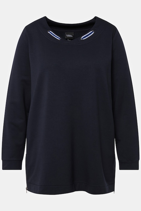 Banded Collar Long Sleeve Sweatshirt | all Sweatshirts | Sweatshirts