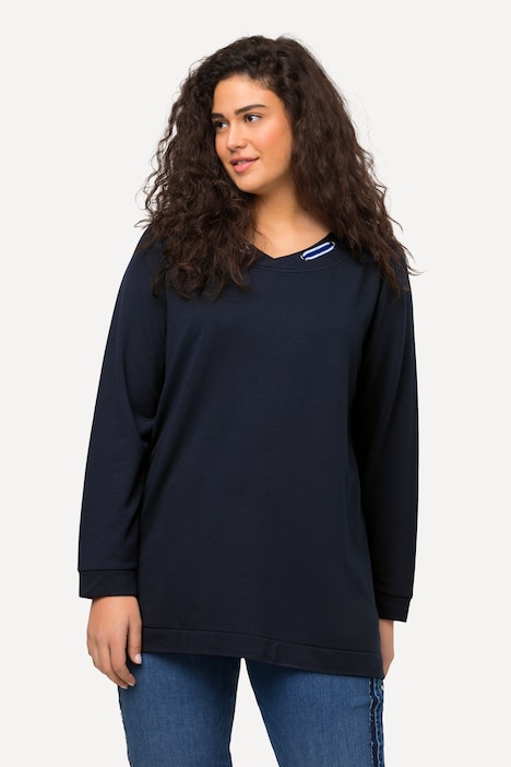 Banded Collar Long Sleeve Sweatshirt | all Sweatshirts | Sweatshirts