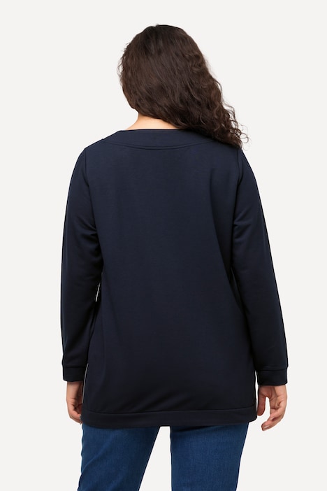 Banded Collar Long Sleeve Sweatshirt | all Sweatshirts | Sweatshirts