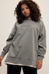 Felpa dal taglio oversize con scritta, scollo a girocollo e maniche lunghe